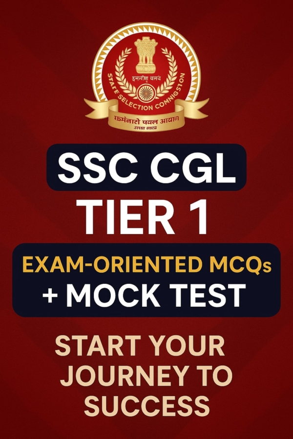 SSC CGL Tier1 Mock Test + Premium Exam Oriented MCQS